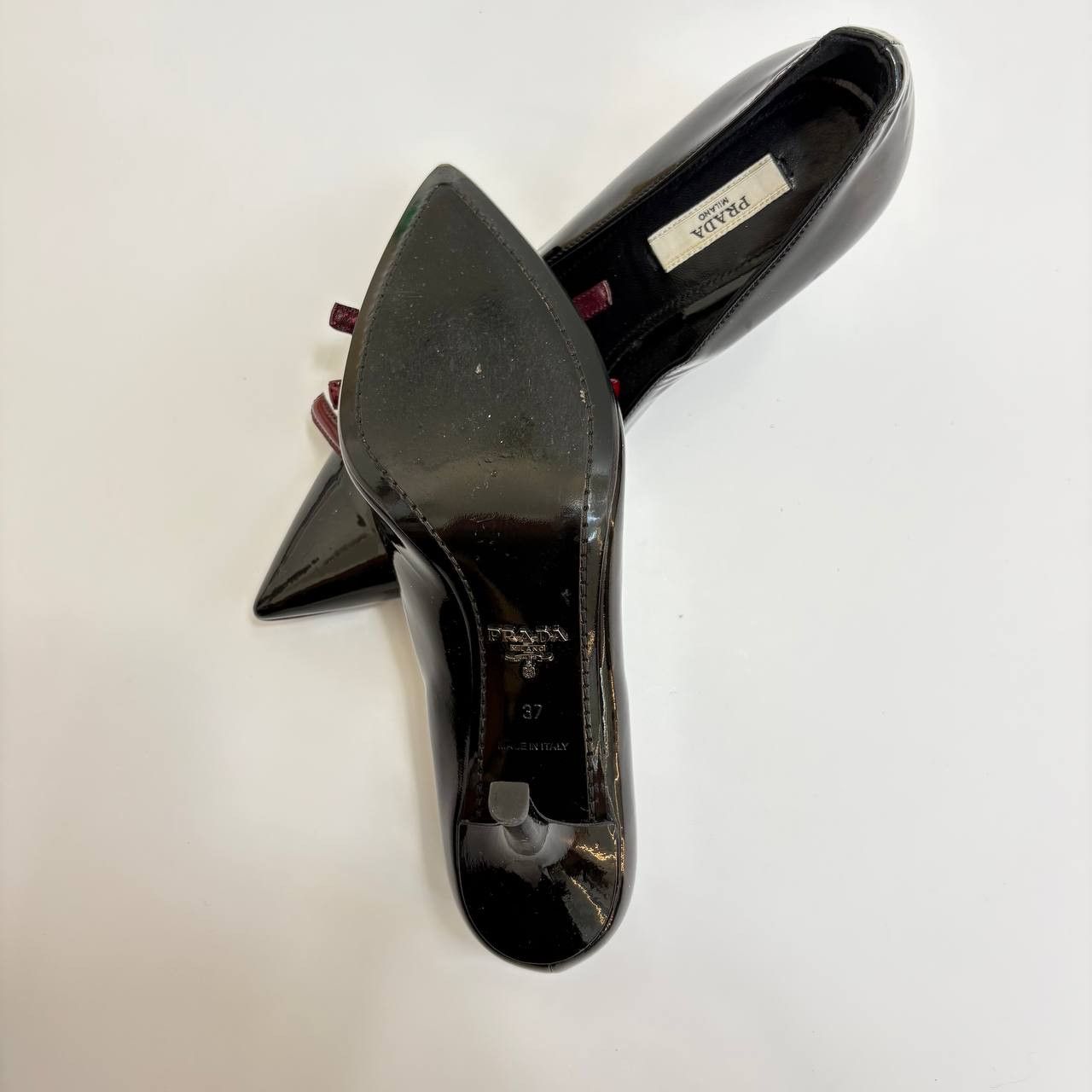 Prada Prada Patent Leather Heels Size US 7 / IT 37 - 7 Thumbnail