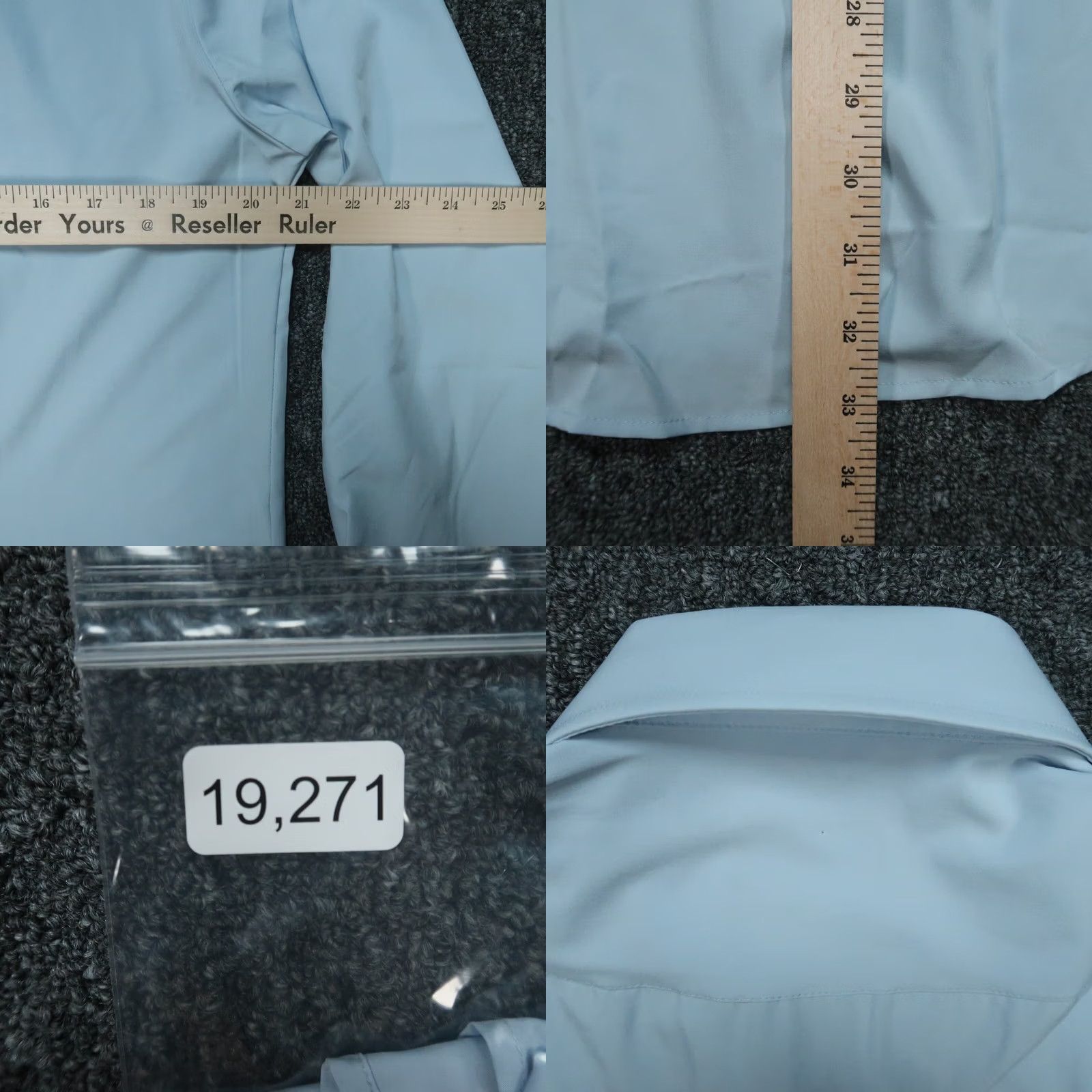 Vintage &Collar Shirt Men Extra Large Blue Slim Fit Performance Stretch Wrinkle Free NWT Size US XL / EU 56 / 4 - 8 Thumbnail