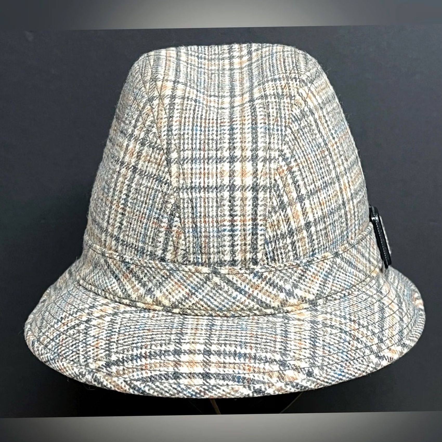 Pendleton Pendleton Fedora Hat - Vintage 60s/70s Wool Houndstooth Plaid 7 1/8 USA Size ONE SIZE - 4 Thumbnail