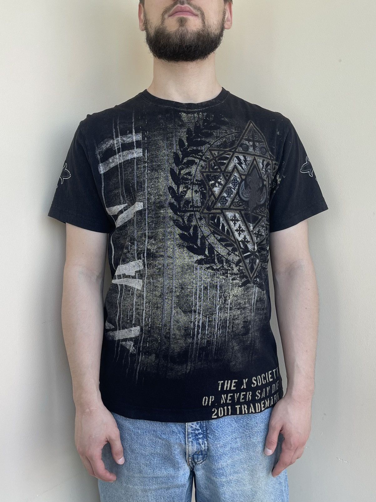 Vintage Xzavier Cross Cyber Style All Overprint T-Shirt 2000s 2010s Size US M / EU 48-50 / 2 - 3 Thumbnail