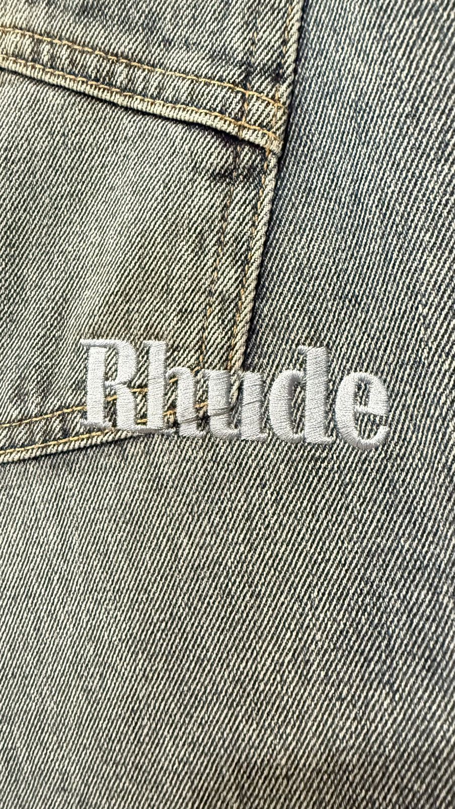 Rhude Rhude x McLaren Denim Embroidered Jean Size 32, color Blue Size US 32 / EU 48 - 12 Thumbnail