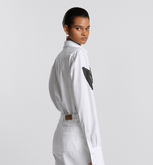 Dior o1w1db11225 451B28 Blouse in White/Black Size S / US 4 / IT 40 - 5 Thumbnail