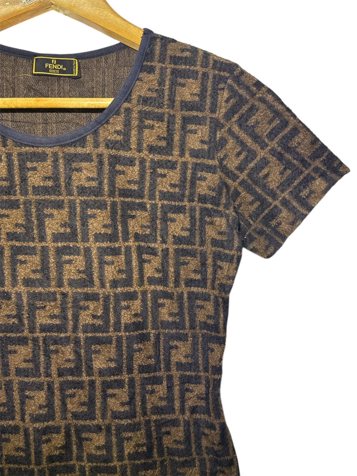 Fendi Fendi Zucca Monogram Knit Top Brown Vintage Size XS / US 0-2 / IT 36-38 - 3 Thumbnail