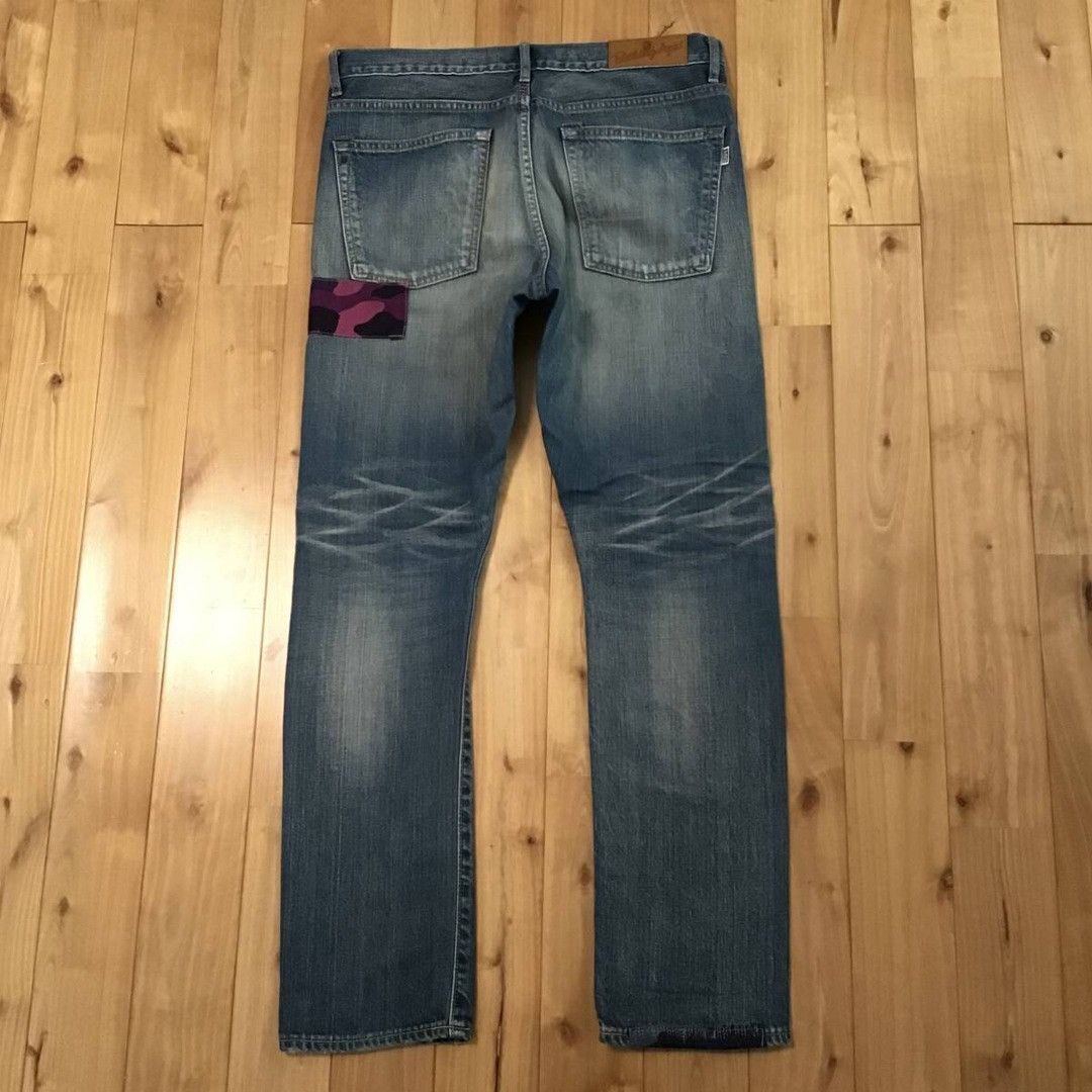 Bape BAPE TYPE-05 MIX CAMO PATCHWORK DAMAGED DENIM PANTS ★size M Size US 32 / EU 48 - 3 Thumbnail