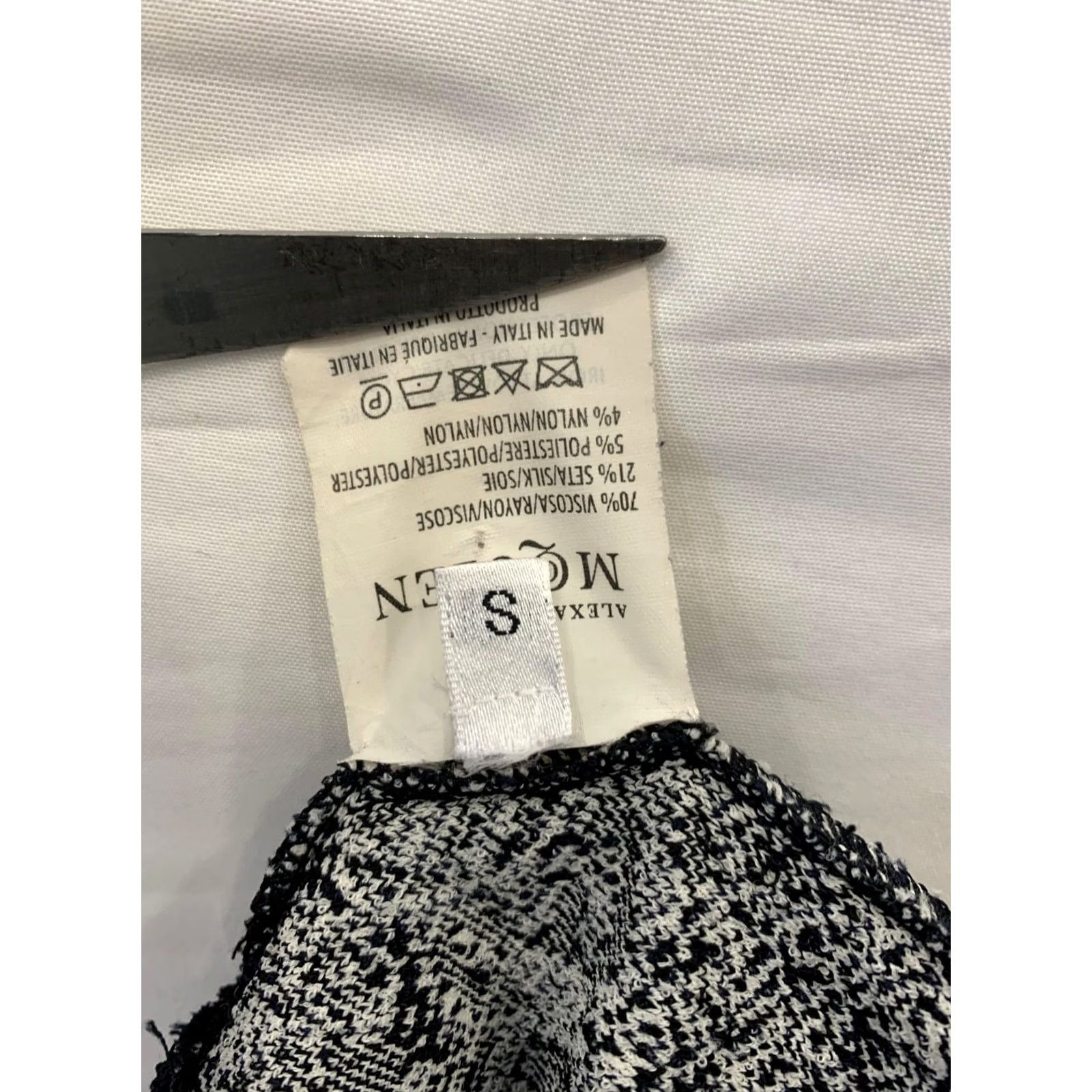 Alexander McQueen Alexander McQueen Silk Blend Kaleidoscope Knit Dress S Black & Ivory Midi Sleeveless S Size S / US 4 / IT 40 - 4 Thumbnail