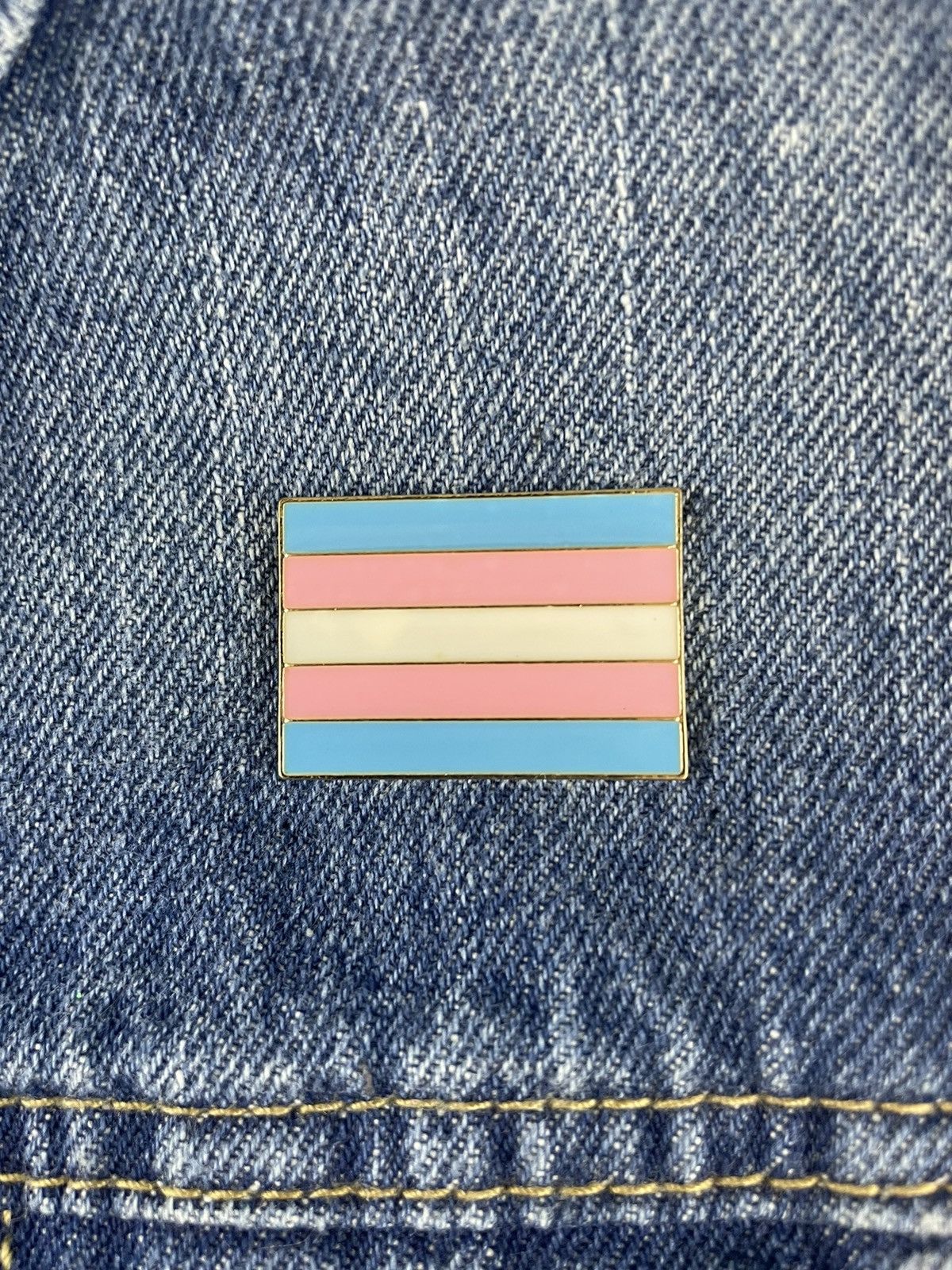 Other Transgender Flag Enamel Pin Size ONE SIZE - 1 Thumbnail