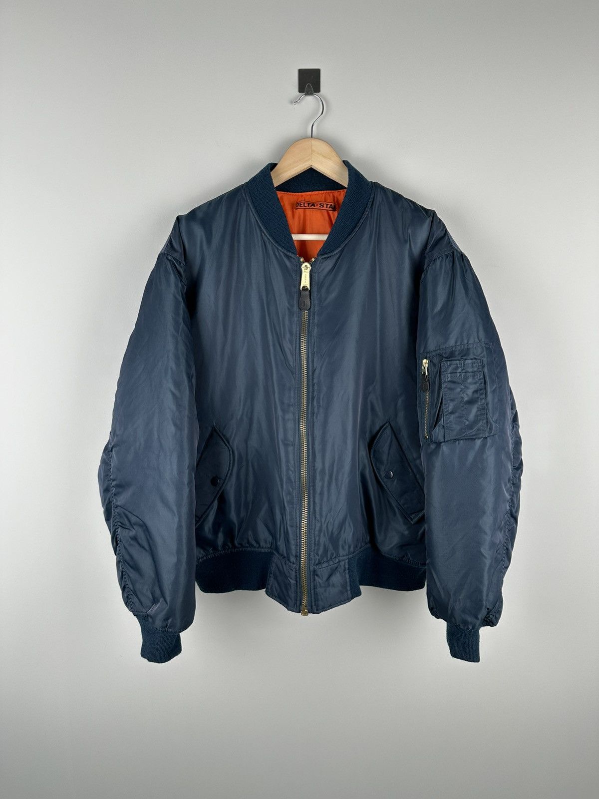 Delta × Japanese Brand Y2k Delta Bomber Jacket Oversized Size US L / EU 52-54 / 3 - 2 Thumbnail