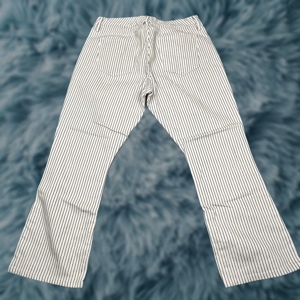 Frame FRAME Le Crop Black White Stripe Mini Boot Cut Pants - 30 White Women's Boots? Size 30" / US 8 / IT 44 - 1 Thumbnail