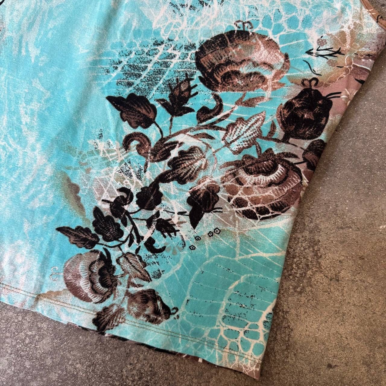 20471120 × Japanese Brand × Vintage Amazing Vintage Floral Tank Top (Jean Paul Gaultier style) Size L / US 10 / IT 46 - 7 Thumbnail