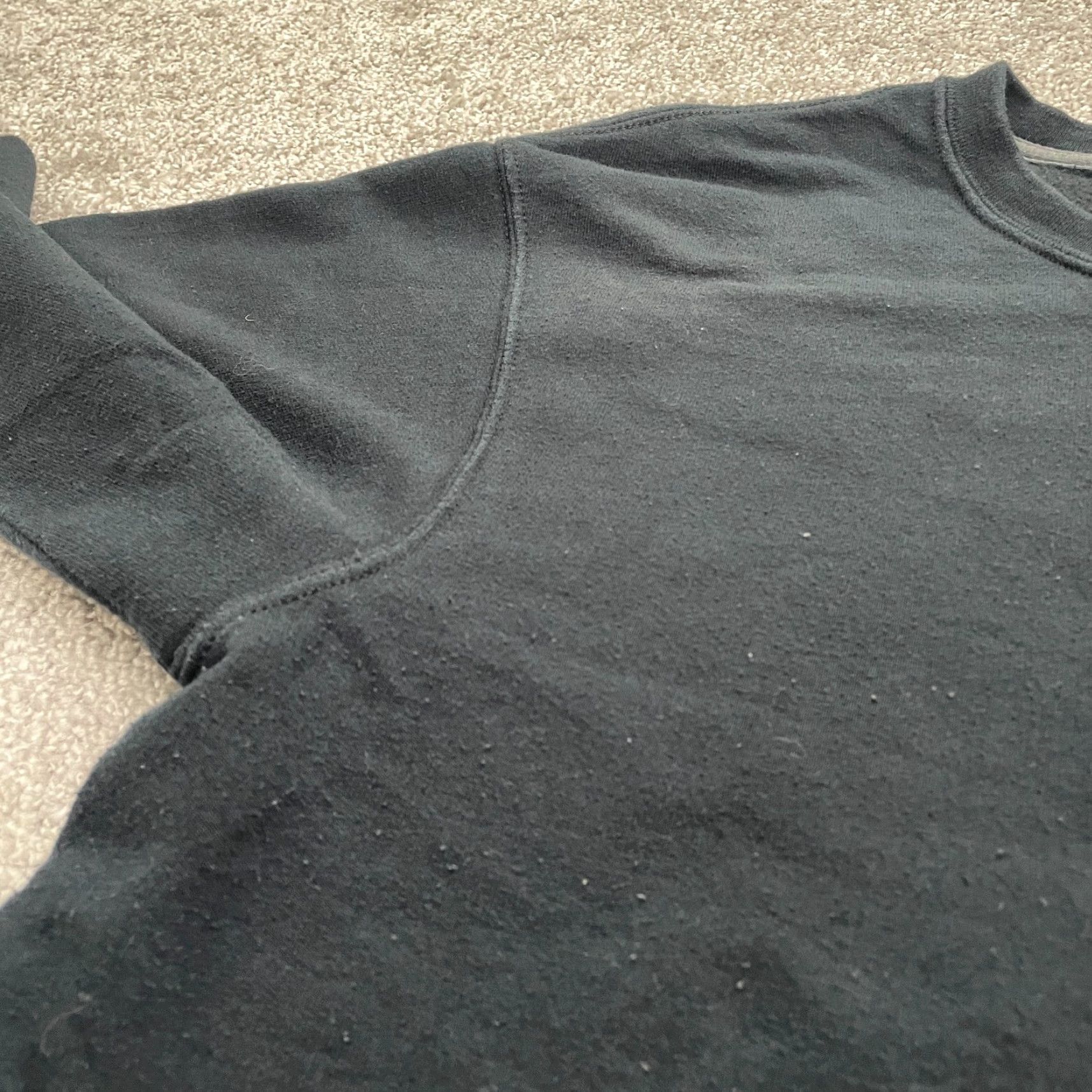 Fruit Of The Loom Fruit Of The Loom Sweatshirt Mens M Black Crew Neck Pullover Fleece Size US M / EU 48-50 / 2 - 5 Thumbnail