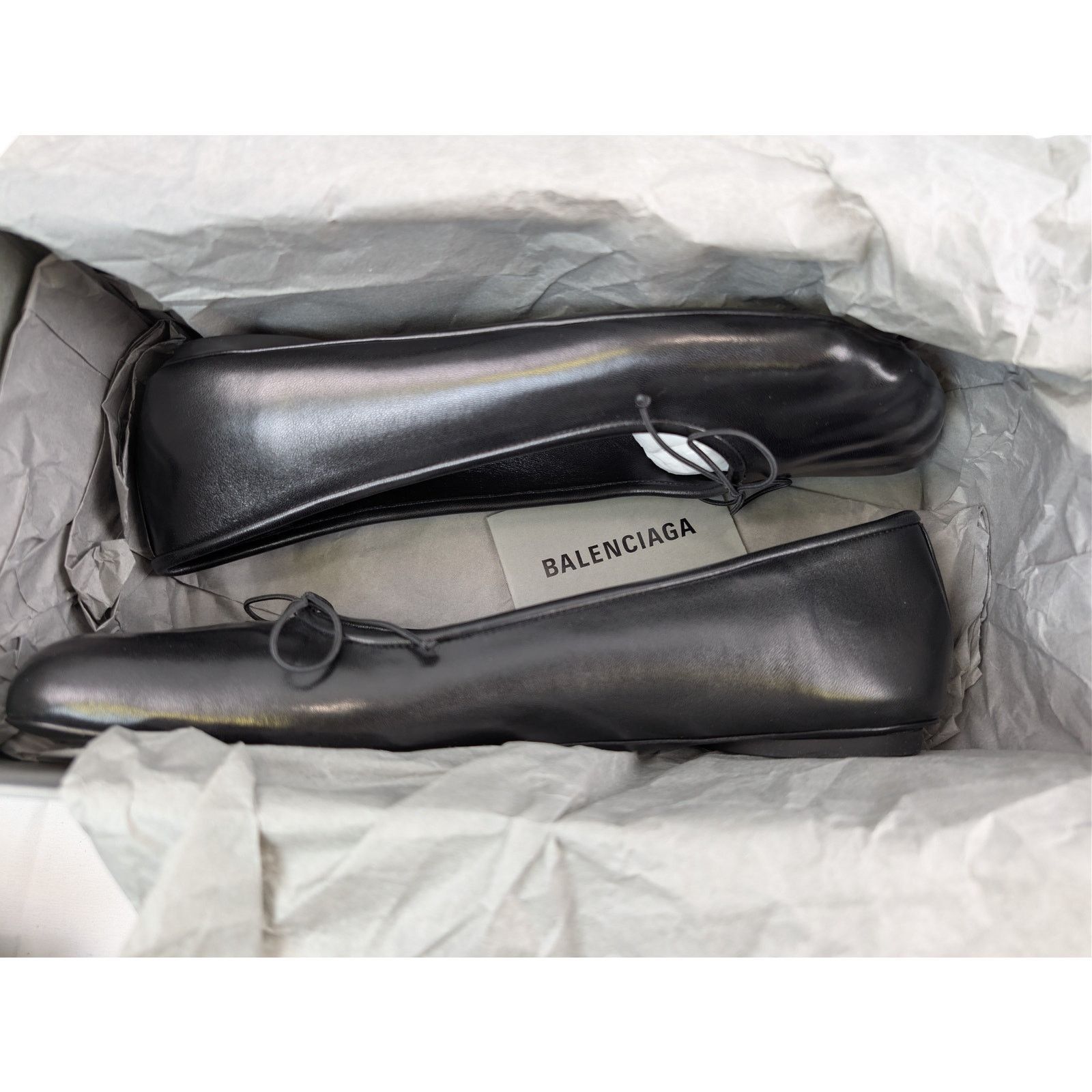 o1rshd1 Shiny Soft Sheepskin Anatomic Ballerina Boots Black