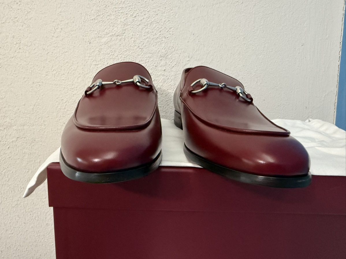Gucci Jordaan Loafer in oxblood size US 12.5