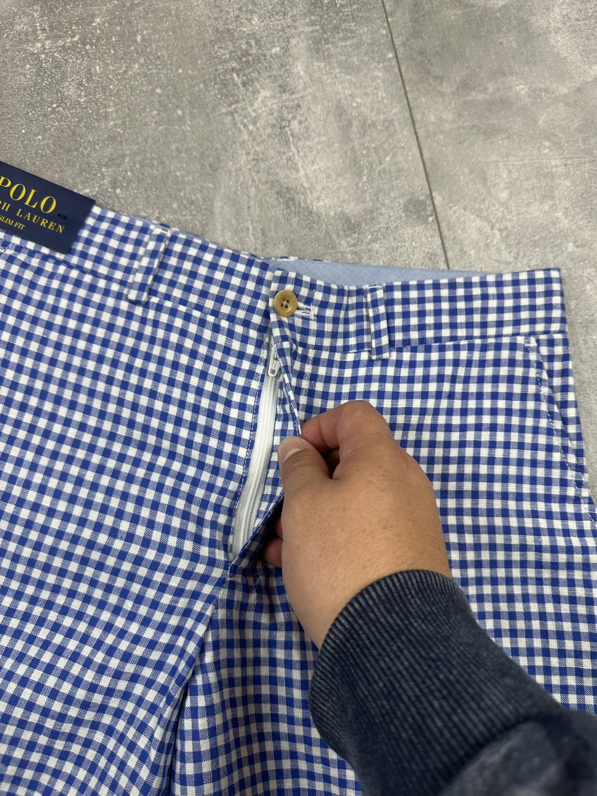 Polo Ralph Lauren Women’s Polo Ralph Lauren Linen Checker New Shorts Size 40" / US 18 - 6 Thumbnail