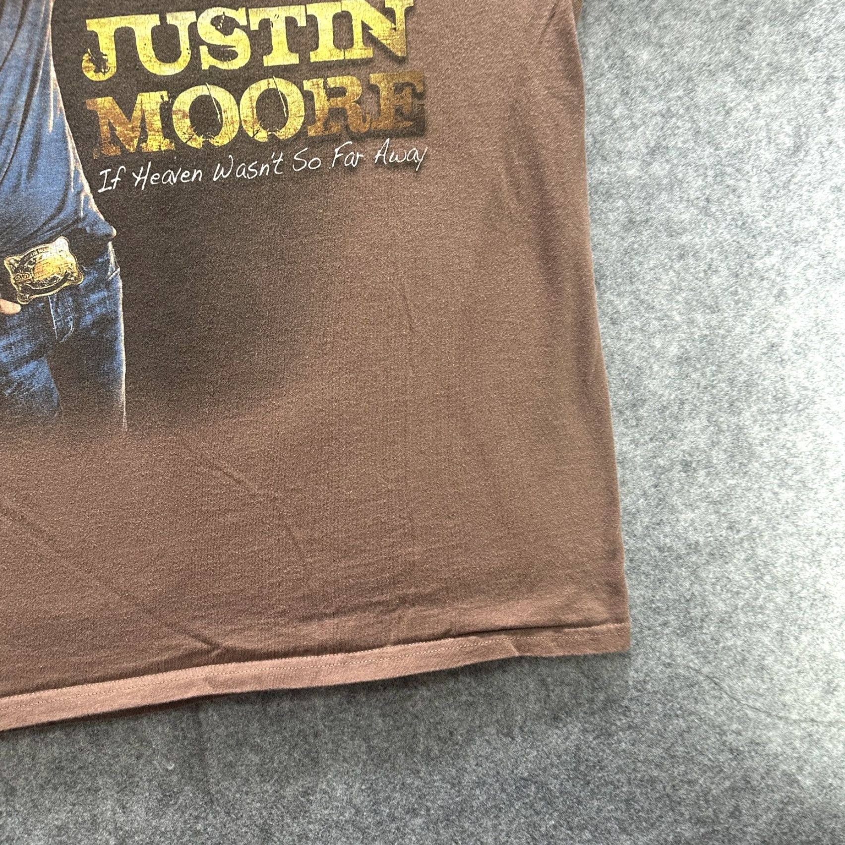 Gildan Justin Moore Shirt Mens Large Brown Tour Country Tee Size US L / EU 52-54 / 3 - 3 Thumbnail