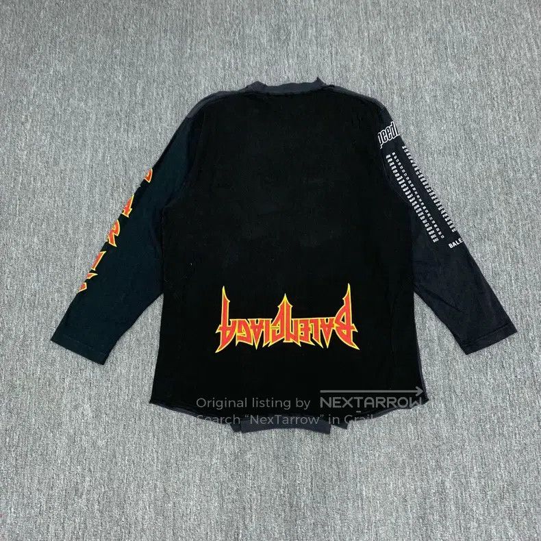 Balenciaga Balenciaga Black Inverted Logo Long Sleeve Size US M / EU 48-50 / 2 - 2 Thumbnail