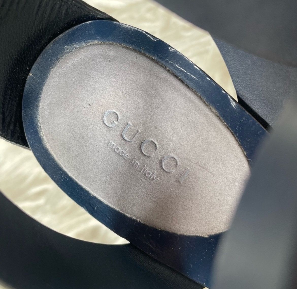 Gucci GUCCI Leather Suede Candy Blue Crossover Strap Sandals Size US 8 / IT 38 - 5 Thumbnail