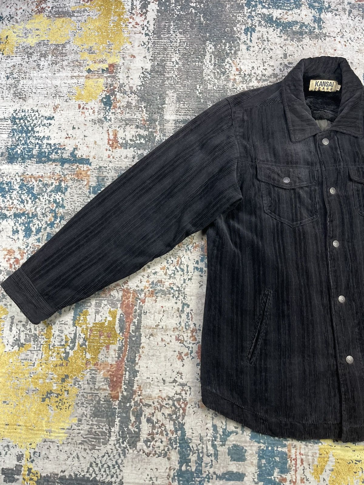 Kansai Yamamoto Kansai Jeans Vertical Striped Corduroy Jackets Size US M / EU 48-50 / 2 - 2 Thumbnail