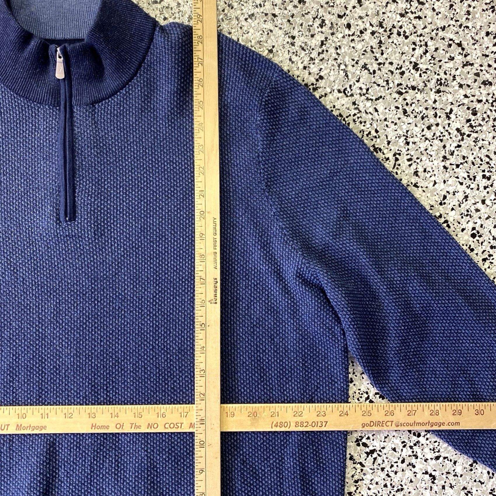 Tommy Bahama Tommy Bahama Island Zone 1/4 Zip Pullover Mens 2XL Cotton Blend Blue Size US XXL / EU 58 / 5 - 5 Thumbnail