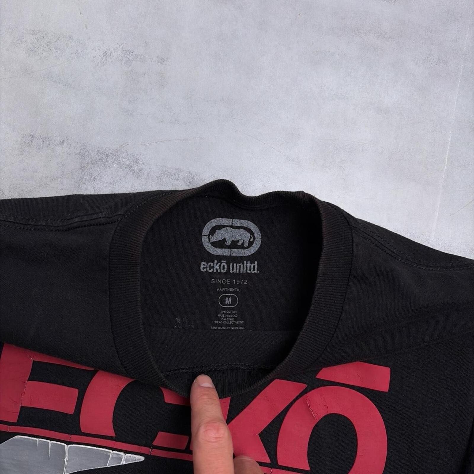 Ecko Unltd. Y2K Black Ecko Unltd Grunge Skater Graphic T-Shirt Size US M / EU 48-50 / 2 - 5 Thumbnail