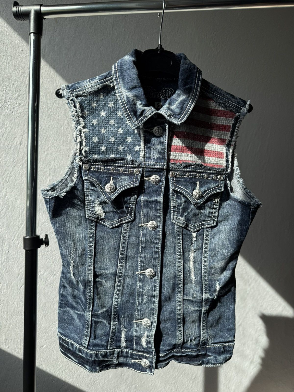 If Six Was Nine × Japanese Brand × Miss Me Miss Me Denim Vest Jacket Japanese y2k cowboy beyonce style Size S / US 4 / IT 40 - 4 Thumbnail