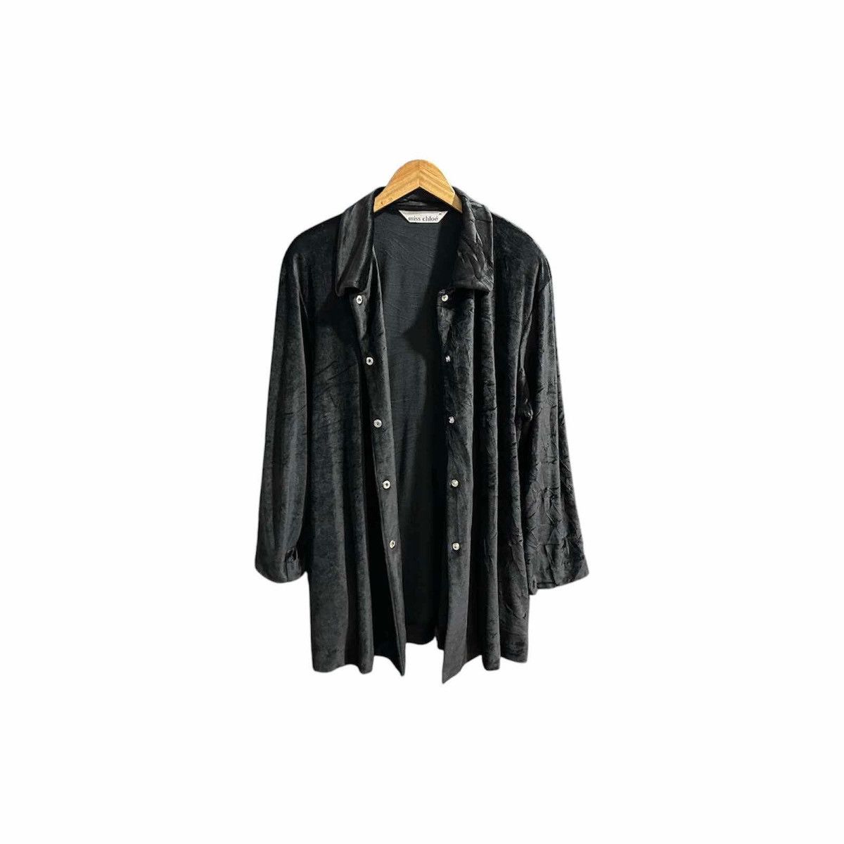 Designer × Japanese Brand 🔥Vintage Miss Chloe Velvet Shirt Snap Button Oversized Size US XL / EU 56 / 4 - 1 Thumbnail