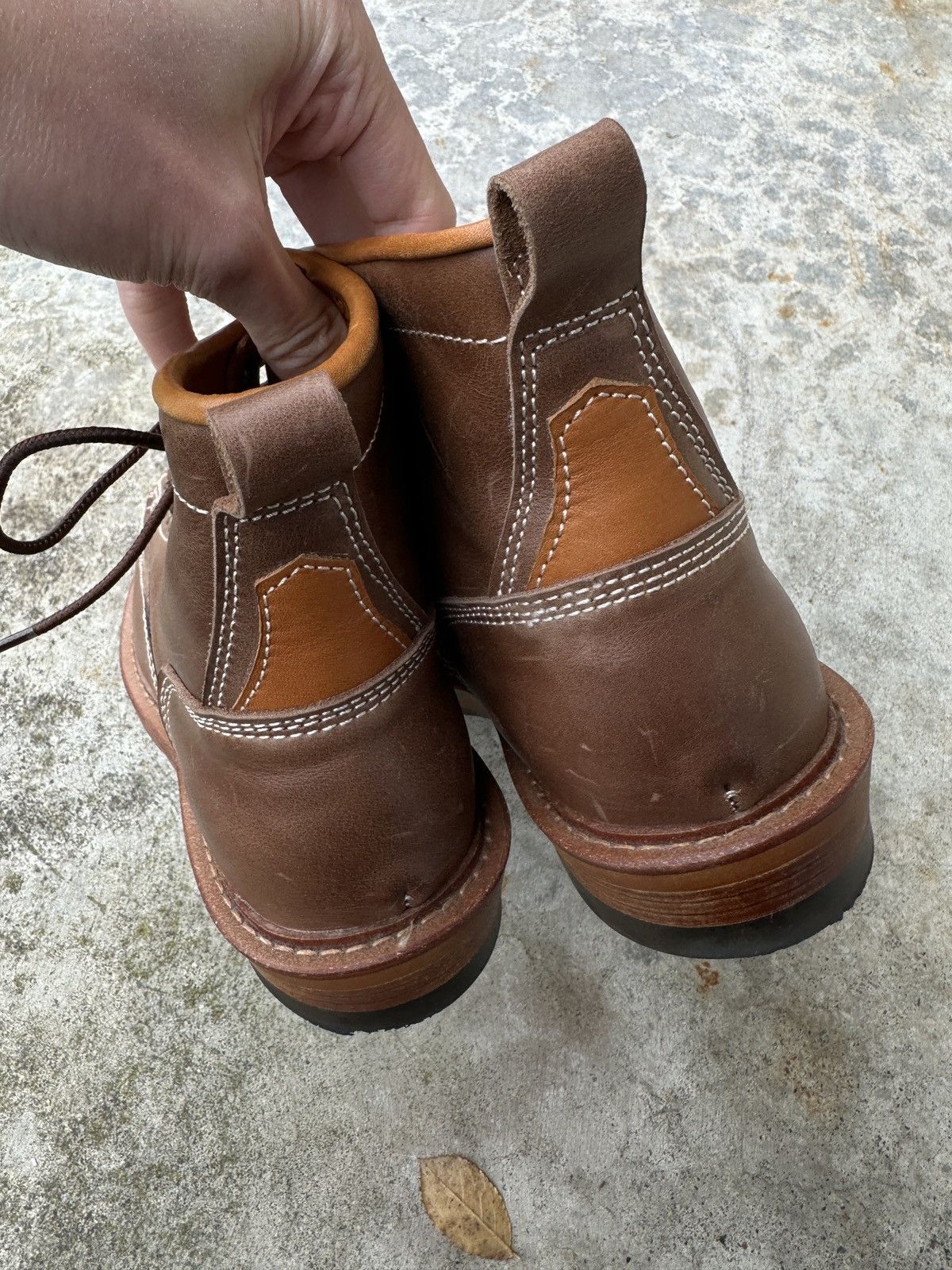 Vintage Monkey hiking welt construction leather redwing boot Size US 6.5 / EU 39-40 - 12 Thumbnail