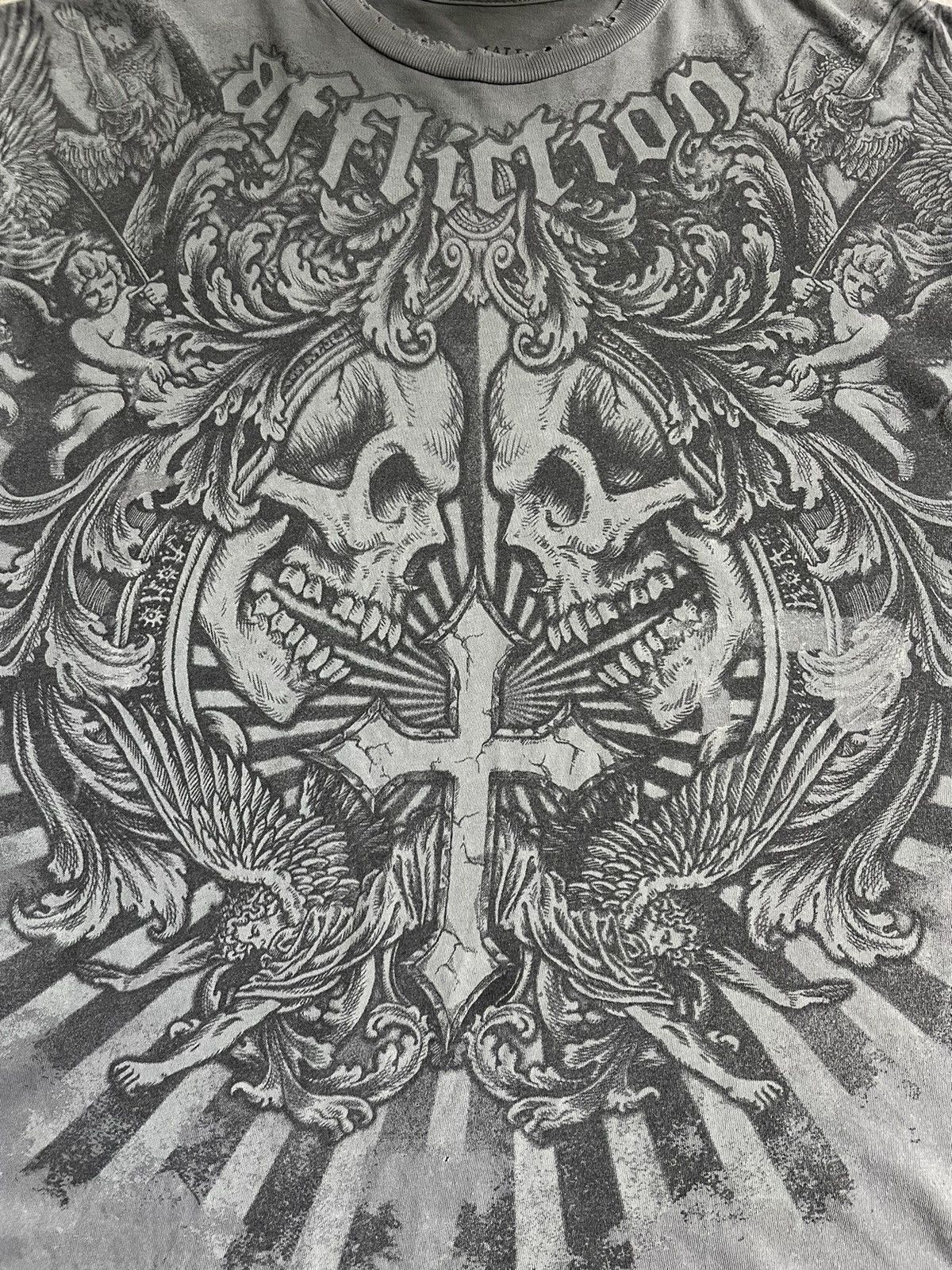Affliction Y2K Affliction Skull/Angel T-Shirt Over Printed Japanese Vtg Size US M / EU 48-50 / 2 - 5 Thumbnail