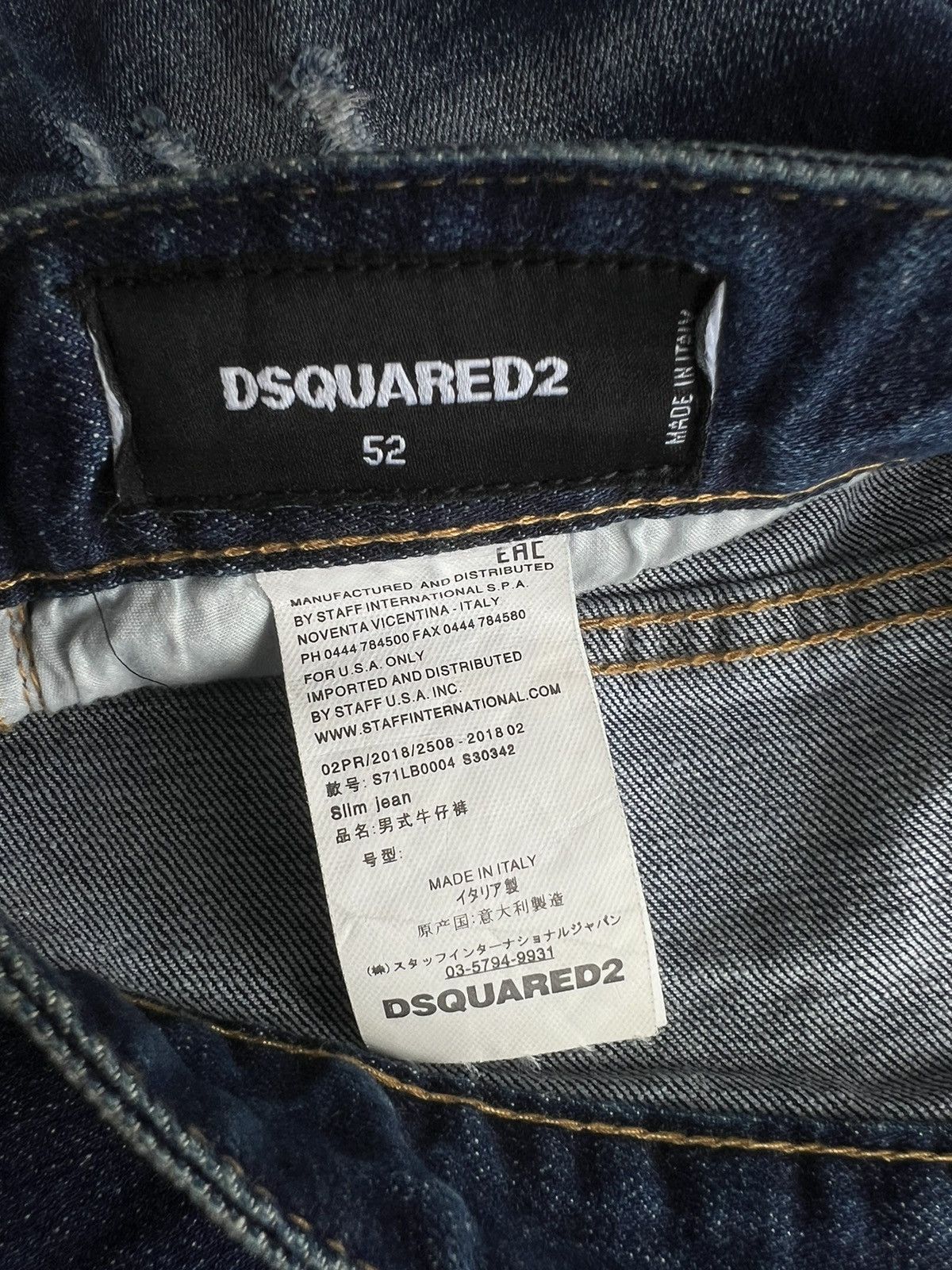 Dsquared2 2018 Dsquared2 🇮🇹 Clawmark Painter Regular Cut Denim Jeans Size US 32 / EU 48 - 8 Thumbnail