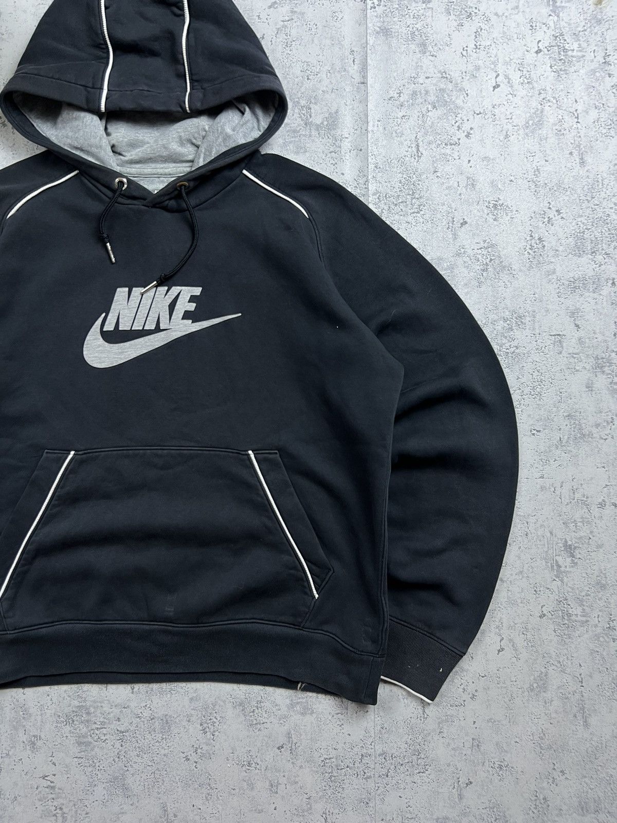 Nike × Vintage 90s Nike Retro Logo Vintage Y2K Oversized Pullover Hoodie Size US S / EU 44-46 / 1 - 3 Thumbnail