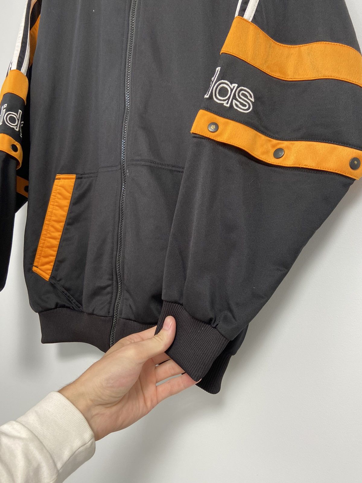 Vintage Adidas Track Top Black Vintage 90’s logo style Hype Size US S / EU 44-46 / 1 - 9 Thumbnail