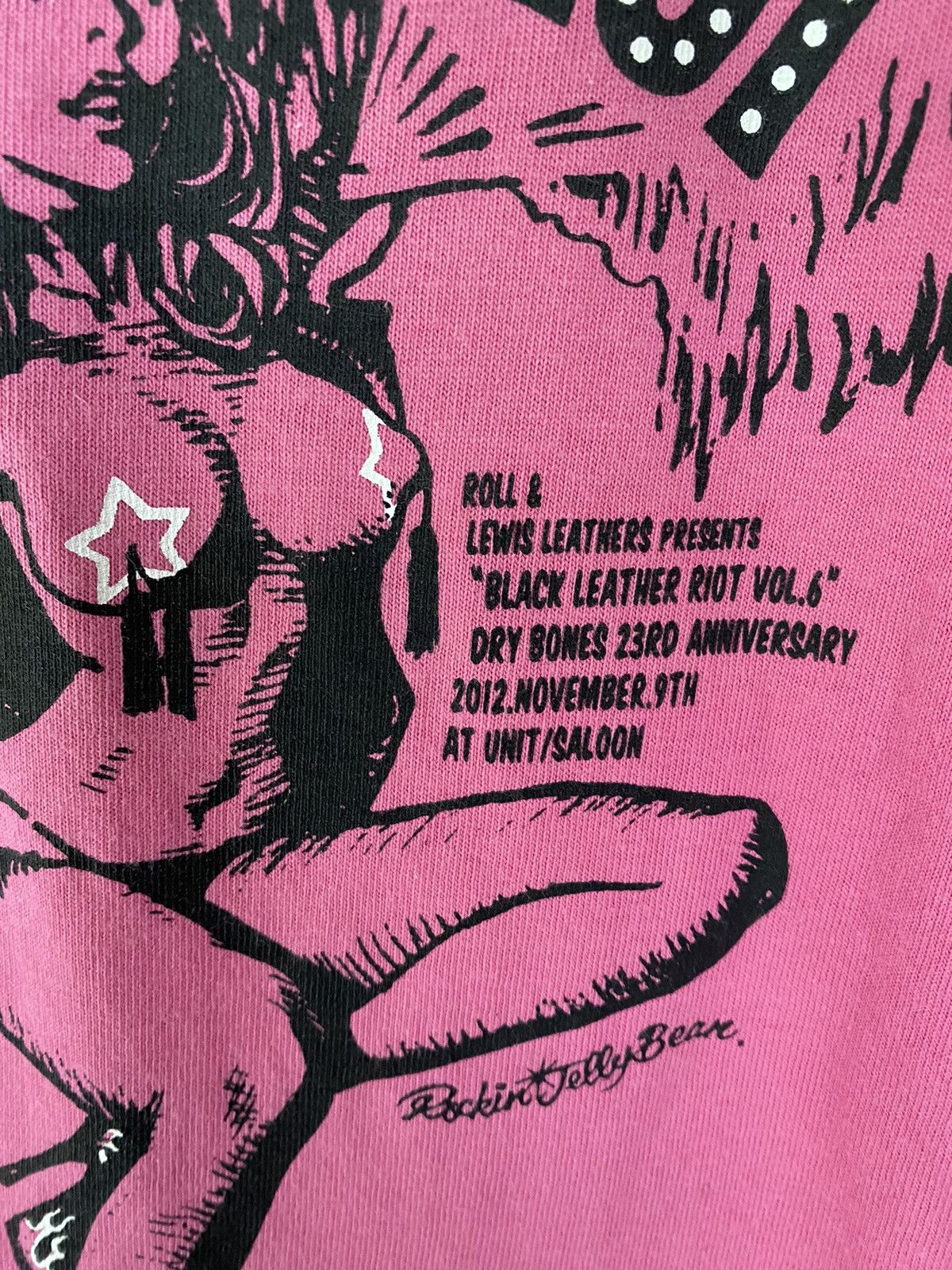 Dry Bones DRY BONES Black Leather Riot Pin-up girl tee Size US M / EU 48-50 / 2 - 5 Thumbnail