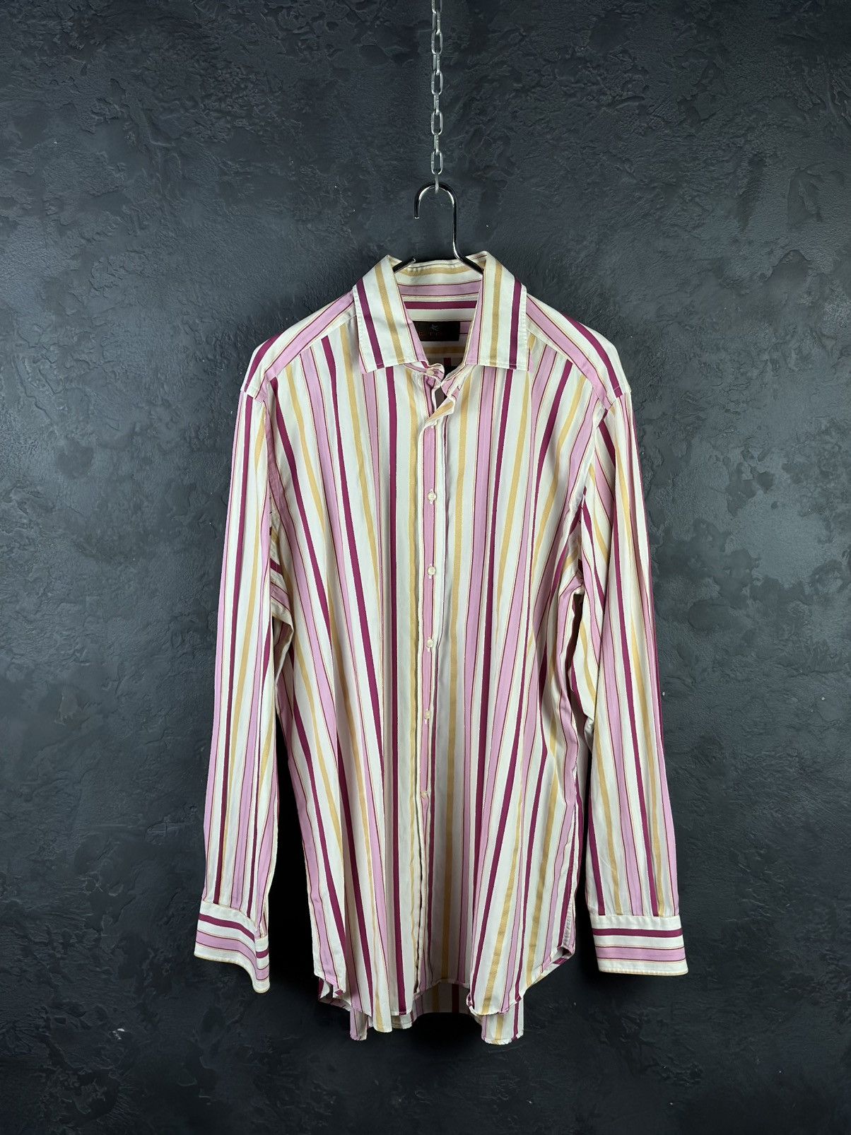 Etro × Vintage X2! Etro Vintage Striped Shirt Size US XL / EU 56 / 4 - 3 Thumbnail