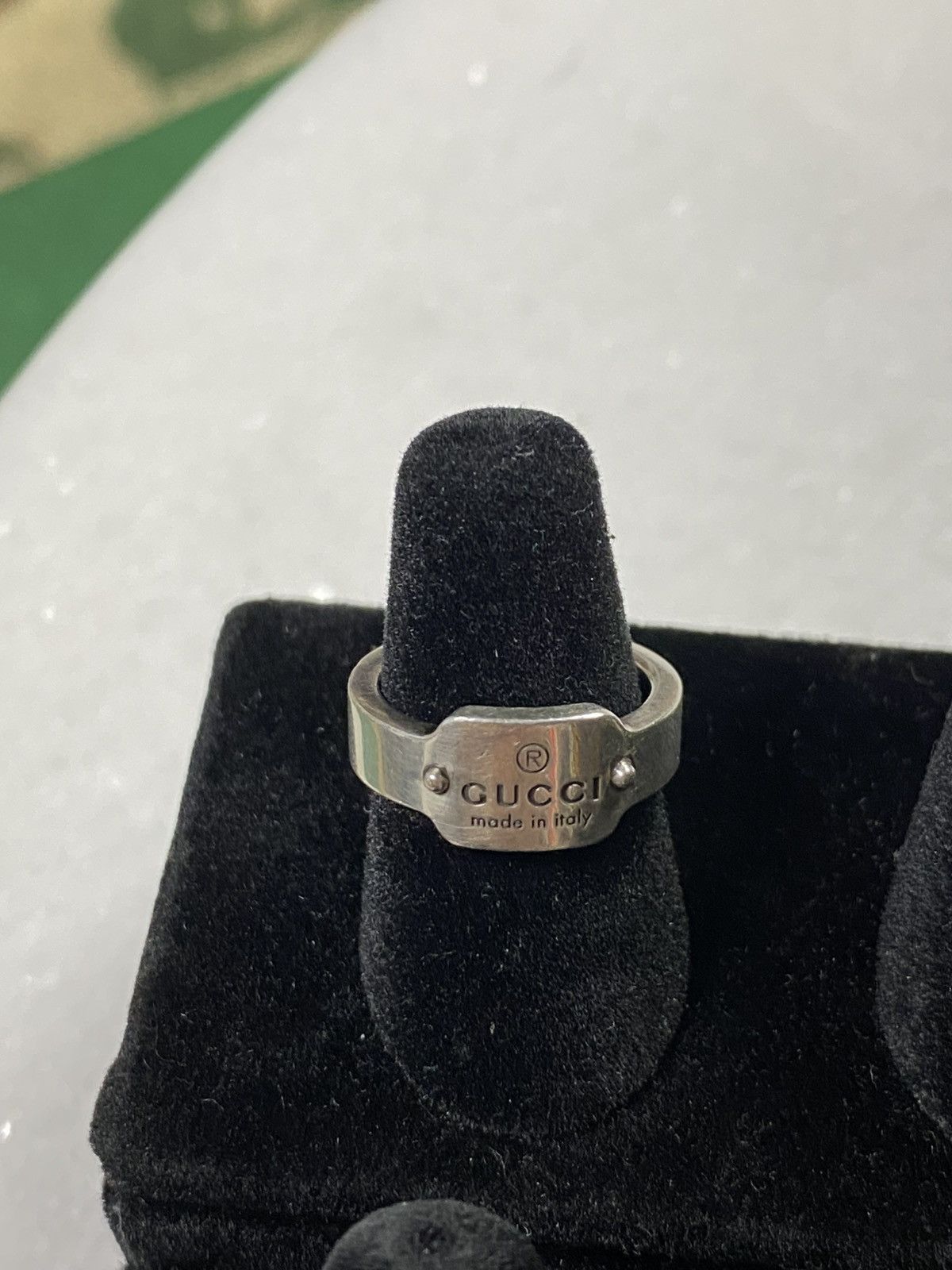 Gucci Made In Italy Silver Ring Sterling 925 Size 5.5 Us, Women's