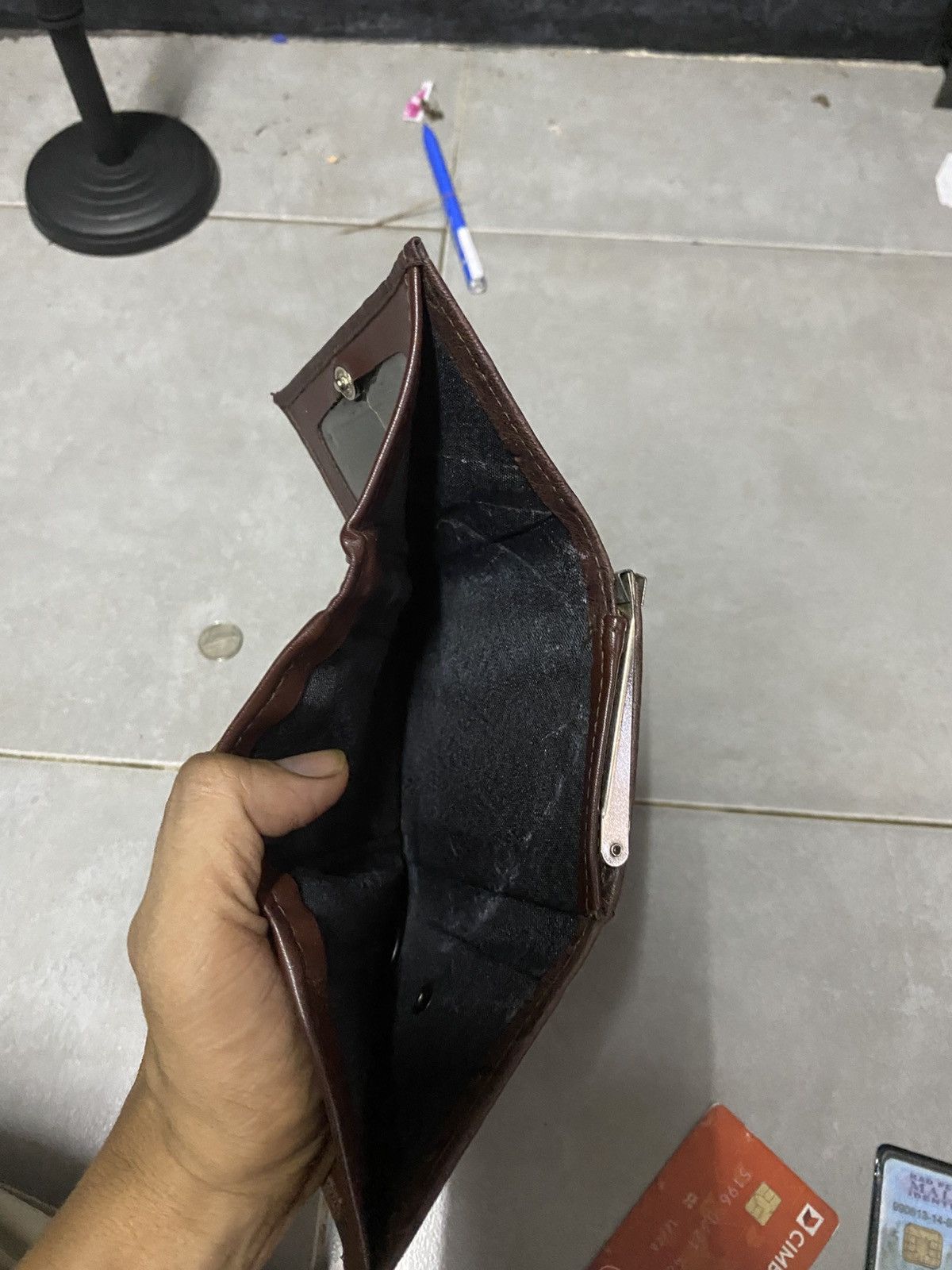 Leather × Vintage Leather Wallet Montino Size ONE SIZE - 3 Thumbnail