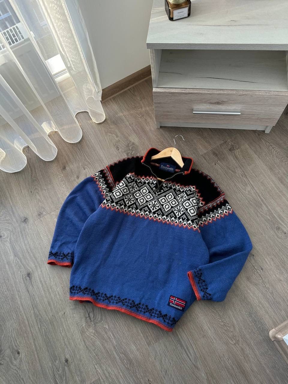 Vintage Vintage Nordstrikk Norway Wool Knit Blue Sweater Size US M / EU 48-50 / 2 - 8 Thumbnail