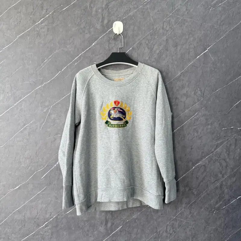 Burberry Burberry Gray Cotton Women’s Sweatshirt Size L / US 10 / IT 46 - 1 Thumbnail