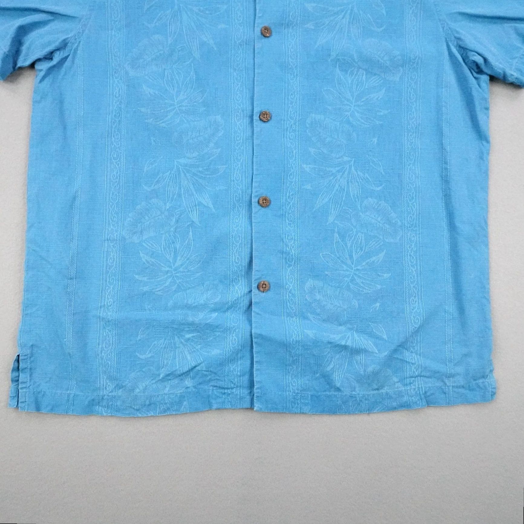 Tommy Bahama Tommy Bahama Shirt Mens L Blue Floral Embroidered Hawaiian Silk Camp Aloha Shirt Size US L / EU 52-54 / 3 - 3 Thumbnail