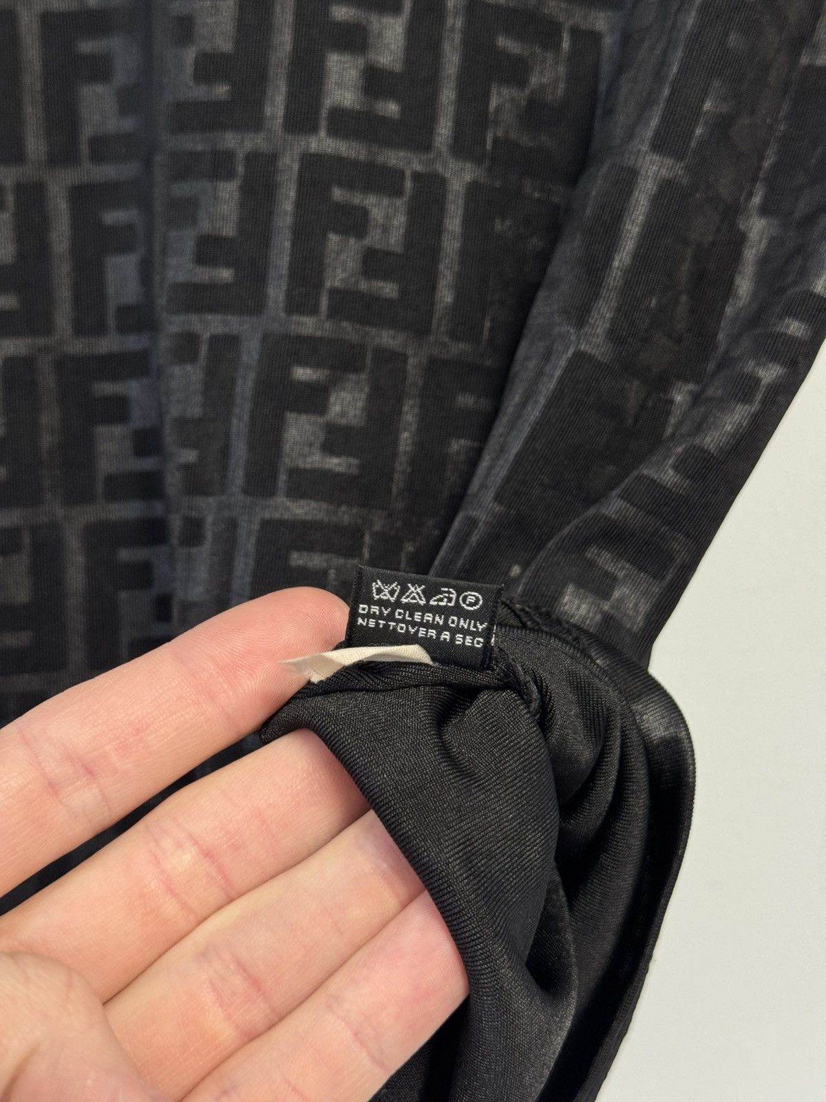Fendi Fendi Zucca FF Monogram 100% Silk Long Sleeve Top Luxury Size M / US 6-8 / IT 42-44 - 12 Thumbnail