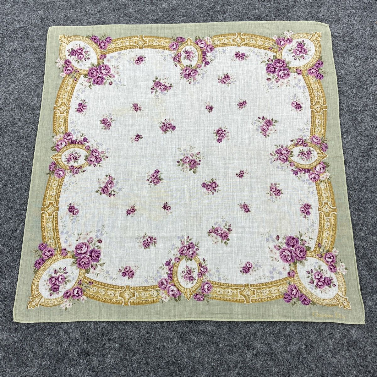 Vintage Christian Dior Handkerchief / Bandana / Neckerchief B638 Size ONE SIZE - 1 Thumbnail