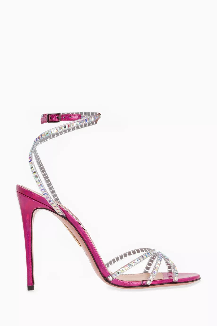 Aquazzura o1y0725 Ankle Strap Sandals in Transparent/Pink Size US 6 / IT 36 - 1 Thumbnail