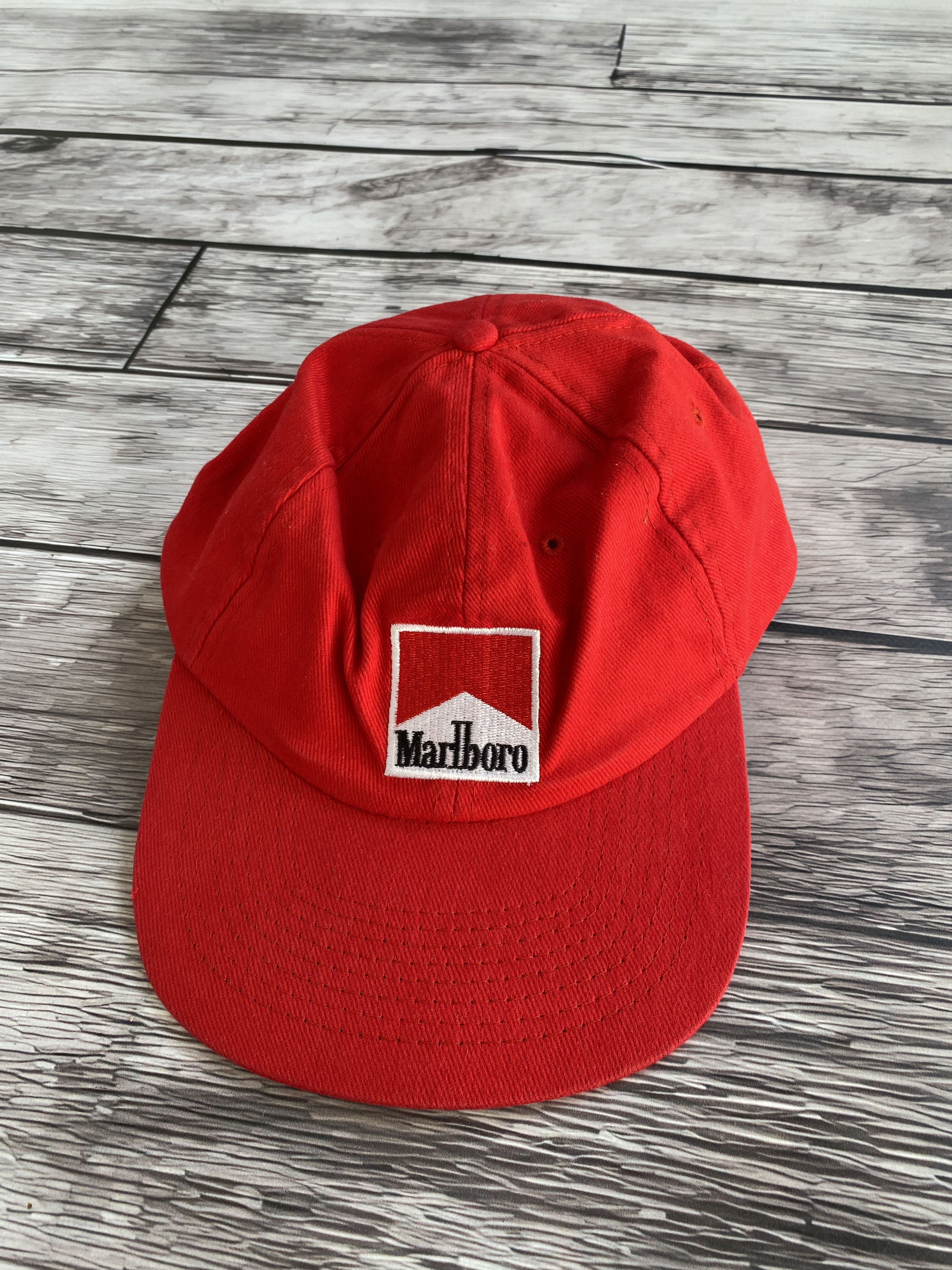 Marlboro × Vintage Vintage Malboro Cap Hat Big Logo F1 Ferrari Mercedes Size ONE SIZE - 2 Thumbnail