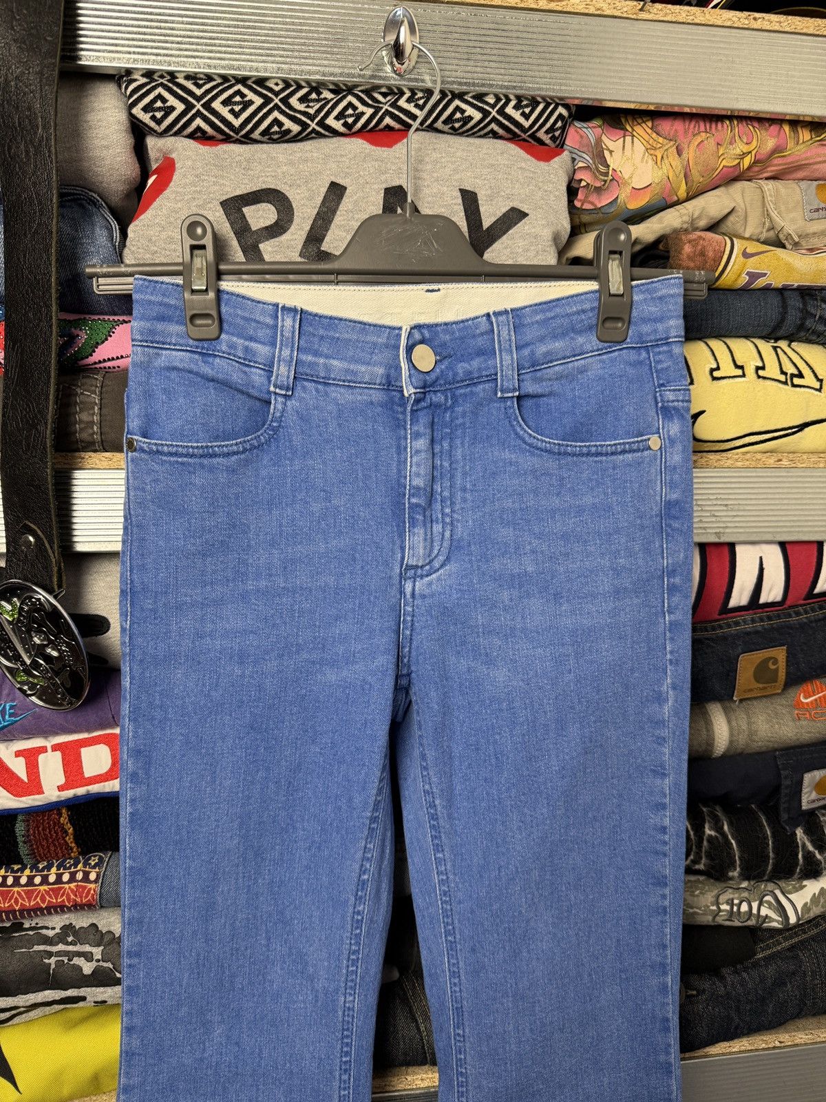 Stella McCartney Opium Stella McCartney flared denim jeans y2k avant garde Size US 26 / EU 42 - 3 Thumbnail