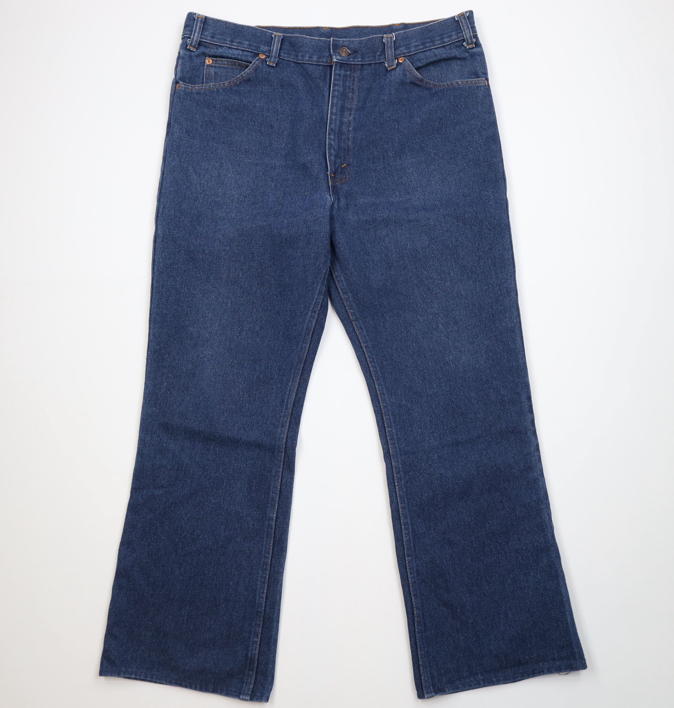 Vintage Vintage 70s Streetwear Bell Bottoms Denim Jeans Blue USA Size US 36 / EU 52 - 1 Thumbnail