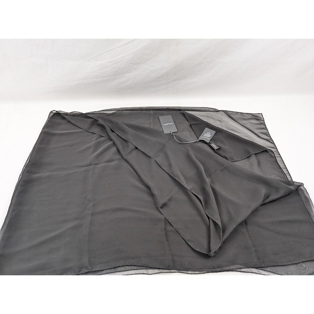 Saint Laurent Paris o1rshd1 Size: OS / Lavalliere Pointe Droite Scarf in Black Size ONE SIZE - 6 Thumbnail