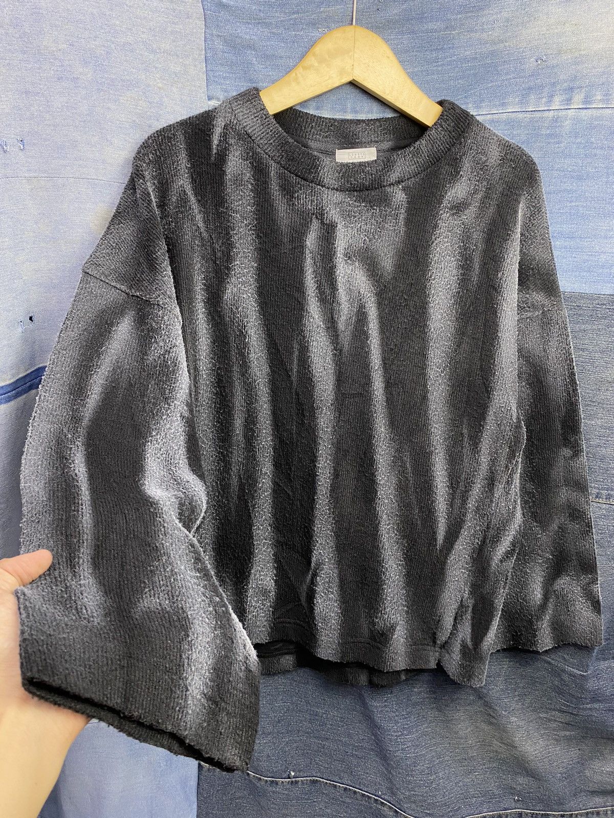 Beauty Beast × Hysteric Glamour × Japanese Brand Grunge Knit lowrys farm smoked wash baggy sleeve Size US M / EU 48-50 / 2 - 3 Thumbnail