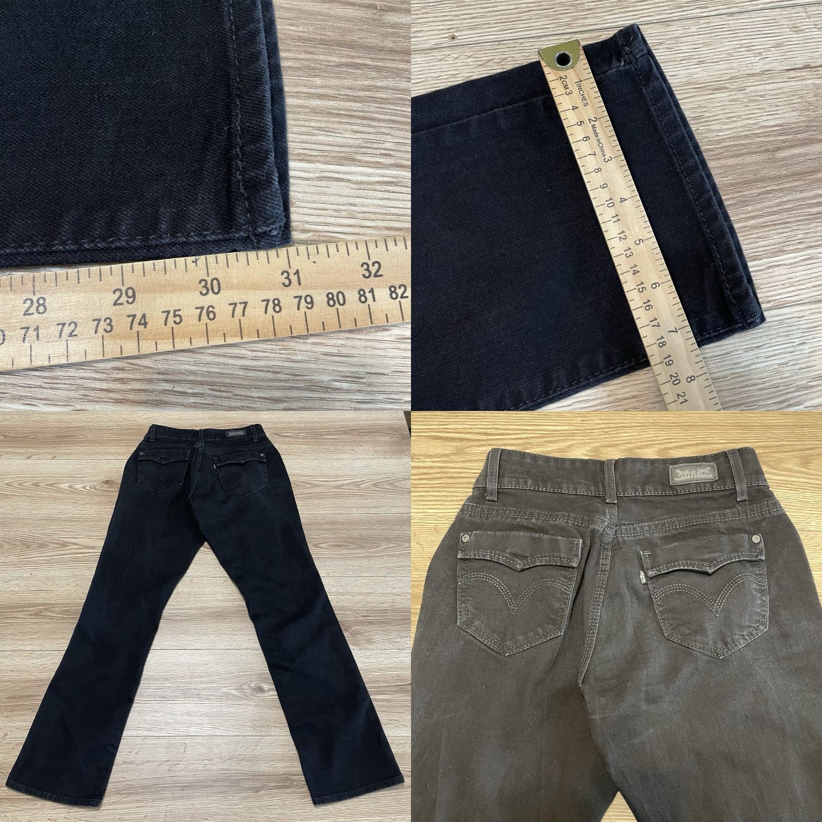 Levi's VINTAGE Levi's 529 Jeans Women's Black Dark Wash Straight Size 6 Medium 6M Women Jeans Size 28" / US 6 / IT 42 - 8 Thumbnail