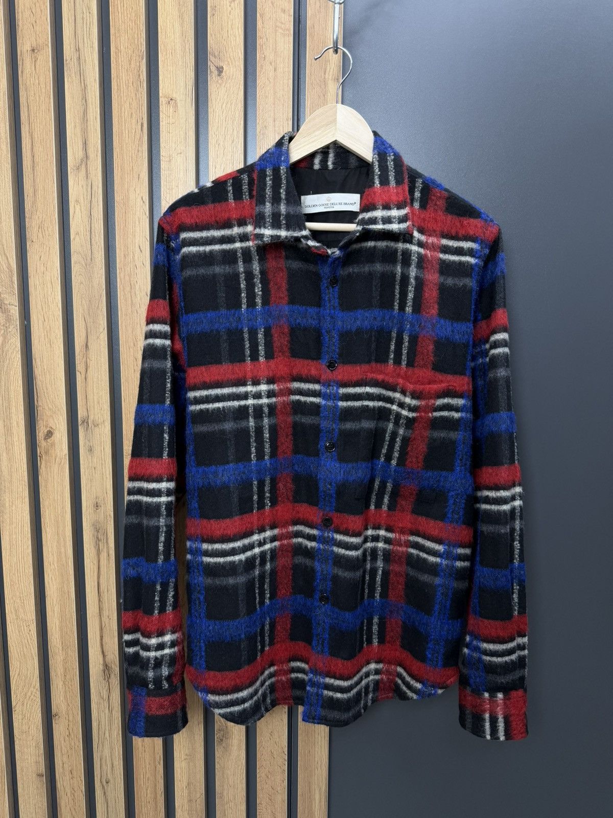 Golden Goose Golden Goose Deluxe Brand Plaid Wool Overshirt Jacket Size L Size US L / EU 52-54 / 3 - 1 Thumbnail