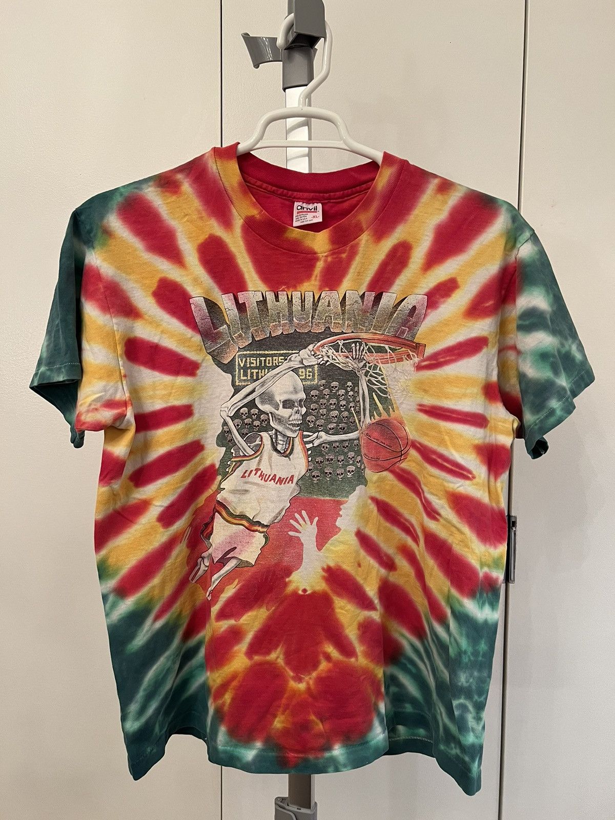 Image of Grateful Dead x Vintage Lithuania 1992 Greatful Dead in Red, Men's (Size XL)