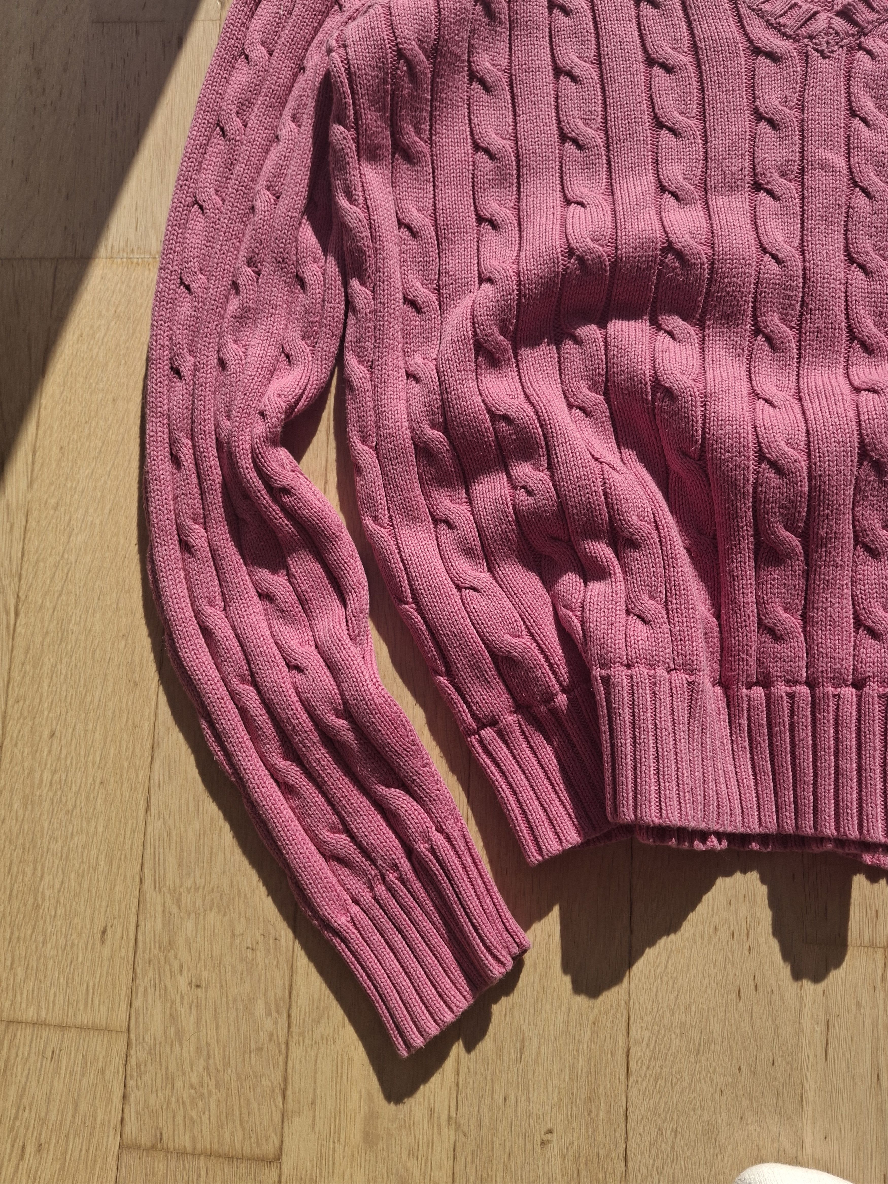 Polo Ralph Lauren × Ralph Lauren Sweater Polo ralph lauren cable knitwear pink Size L / US 10 / IT 46 - 3 Thumbnail