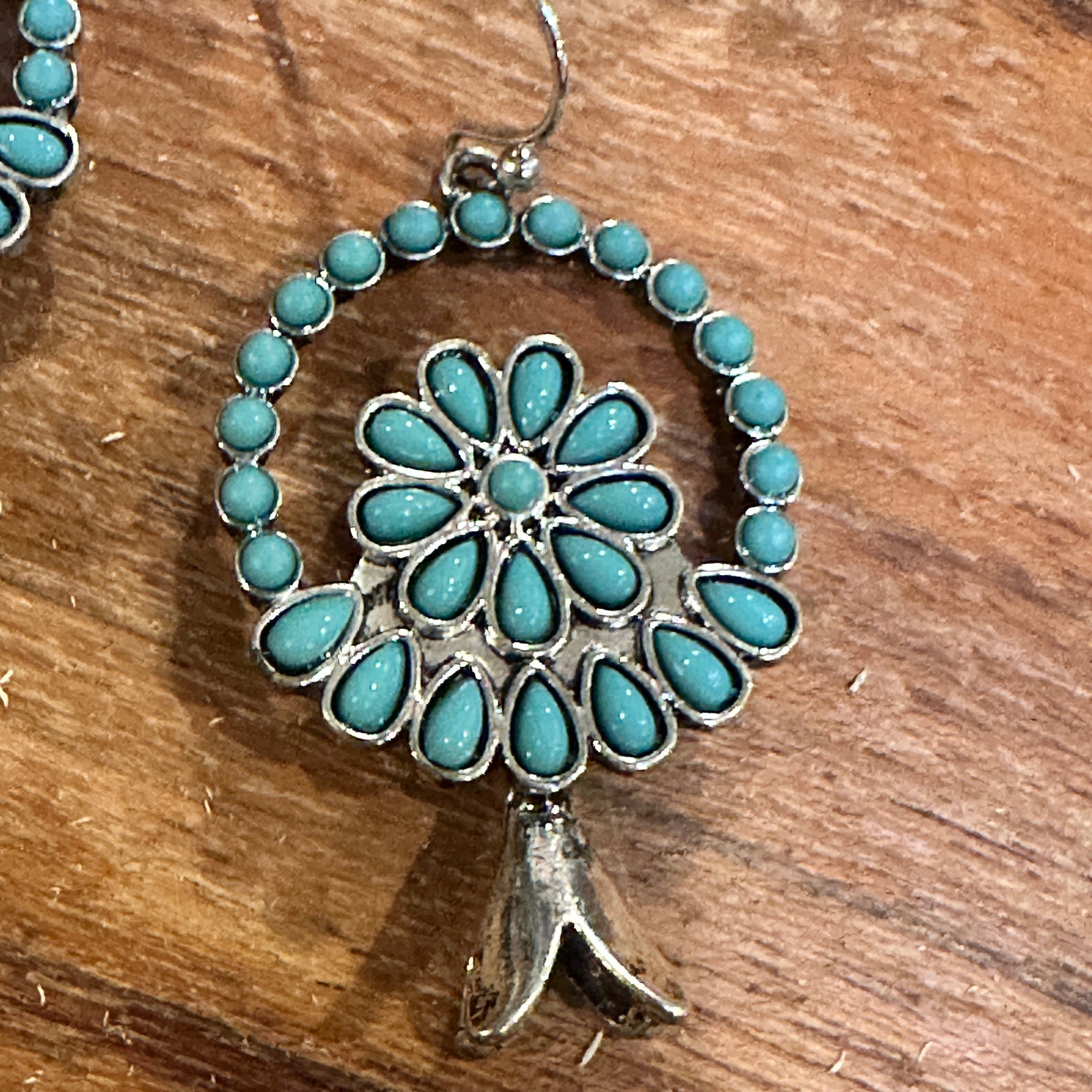 Other Turquoise Blossom Charm Earrings: Nature's Elegance Size ONE SIZE - 7 Thumbnail